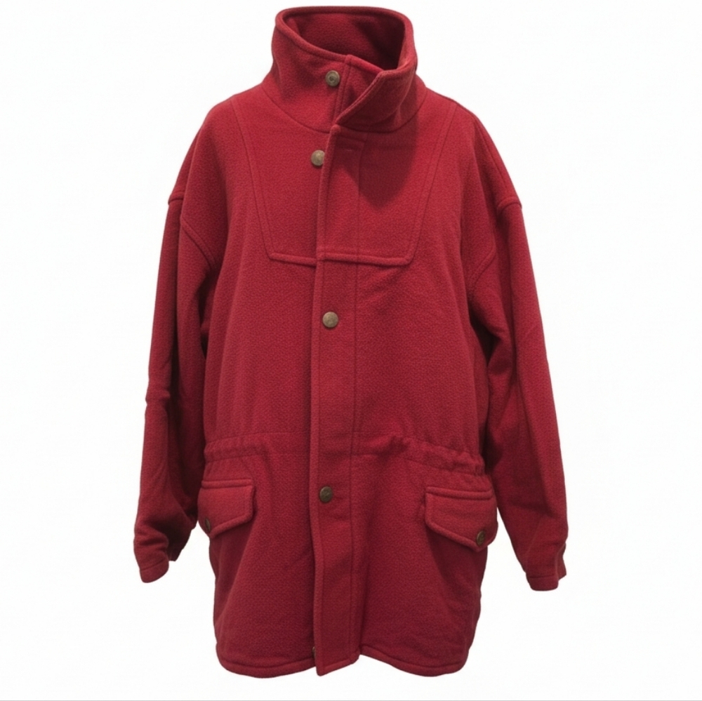 HOLT RENFREW Women's Deep Red Utility Jacket, Wool Cashmere Blend NWT